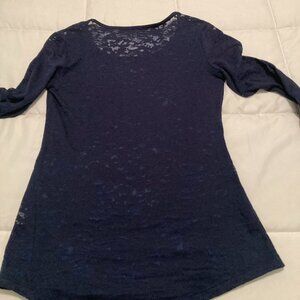 Mudd burnout long-sleeved T-shirt - size Medium (navy blue)